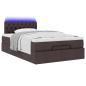 Preview: Ottoman-Bett mit Matratze Dunkelbraun 120x200 cm Stoff