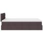 Preview: Ottoman-Bett mit Matratze Dunkelbraun 120x200 cm Stoff