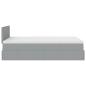Preview: Ottoman-Bett mit Matratze Hellgrau 120x190 cm Stoff