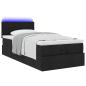 Preview: Ottoman-Bett mit Matratze Schwarz 100x200 cm Stoff