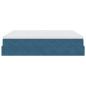 Preview: Ottoman-Bett mit Matratzen Dunkelblau 200x200 cm Samt