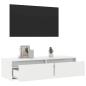Preview: TV-Schrank mit LED-Leuchten Weiß 100x35,5x25 cm