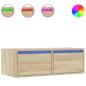 Preview: TV-Schrank mit LED-Leuchten Sonoma-Eiche 75x35,5x25 cm
