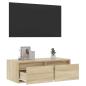 Preview: TV-Schrank mit LED-Leuchten Sonoma-Eiche 75x35,5x25 cm