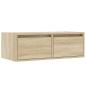 Preview: TV-Schrank mit LED-Leuchten Sonoma-Eiche 75x35,5x25 cm