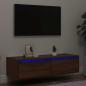 Preview: ARDEBO.de - TV-Schrank mit LED-Leuchten Braun Eichen-Optik 100x35,5x25 cm