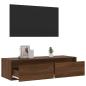 Preview: TV-Schrank mit LED-Leuchten Braun Eichen-Optik 100x35,5x25 cm