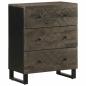 Preview: Sideboards 2 Stk. Schwarz 60x33x75 cm Massivholz Mango