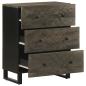 Preview: Sideboards 2 Stk. Schwarz 60x33x75 cm Massivholz Mango