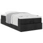 Preview: Ottoman-Bett mit Matratze Schwarz 80x200 cm Stoff