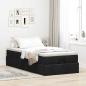 Preview: Ottoman-Bett mit Matratze Schwarz 100x200 cm Stoff