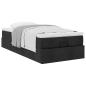 Preview: Ottoman-Bett mit Matratze Schwarz 100x200 cm Stoff