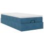 Preview: Ottoman-Bett mit Matratze Dunkelblau 90x200 cm Samt