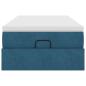 Preview: Ottoman-Bett mit Matratze Dunkelblau 90x200 cm Samt