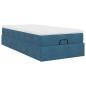 Preview: Ottoman-Bett mit Matratze Dunkelblau 90x200 cm Samt