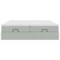 Preview: Ottoman-Bett mit Matratzen Hellgrau 200x200 cm Samt