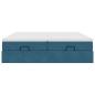 Preview: Ottoman-Bett mit Matratzen Dunkelblau 180x200 cm Samt