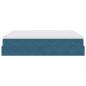 Preview: Ottoman-Bett mit Matratzen Dunkelblau 180x200 cm Samt