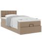 Preview: Ottoman-Bett mit Matratze Cappuccino-Braun 100x200cm Kunstleder