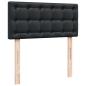 Preview: Ottoman-Bett mit Matratze Schwarz 90x190 cm Kunstleder