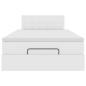 Preview: Ottoman-Bett mit Matratze Weiß 120x200 cm Kunstleder