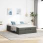 Preview: Ottoman-Bett mit Matratze Dunkelgrau 140x200 cm Stoff