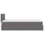 Preview: Ottoman-Bett mit Matratze Grau 90x200 cm Kunstleder