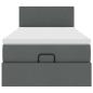 Preview: Ottoman-Bett mit Matratze Dunkelgrau 90x200 cm Stoff