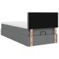 Preview: Ottoman-Bett mit Matratze Dunkelgrau 90x200 cm Stoff
