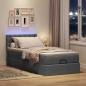 Preview: Ottoman-Bett mit Matratze Dunkelgrau 90x200 cm Stoff