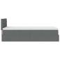 Preview: Ottoman-Bett mit Matratze Dunkelgrau 90x200 cm Stoff