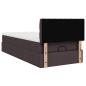 Preview: Ottoman-Bett mit Matratze Dunkelbraun 90x200 cm Stoff