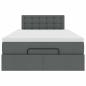 Preview: Ottoman-Bett mit Matratze Dunkelgrau 120x200 cm Stoff