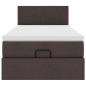 Preview: Ottoman-Bett mit Matratze Dunkelbraun 90x200 cm Stoff