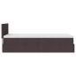 Preview: Ottoman-Bett mit Matratze Dunkelbraun 90x200 cm Stoff