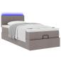 Preview: Ottoman-Bett mit Matratze Taupe 100x200 cm Stoff