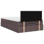 Preview: Ottoman-Bett mit Matratze Dunkelbraun 120x200 cm Stoff