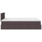 Preview: Ottoman-Bett mit Matratze Dunkelbraun 120x200 cm Stoff