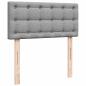 Preview: Ottoman-Bett mit Matratze Hellgrau 100x200 cm Stoff