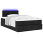 Preview: Ottoman-Bett mit Matratze Schwarz 120x200 cm Stoff