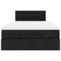 Preview: Ottoman-Bett mit Matratze Schwarz 120x200 cm Stoff