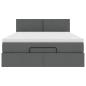 Preview: Ottoman-Bett mit Matratze Dunkelgrau 140x200 cm Stoff