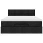 Preview: Ottoman-Bett mit Matratze Schwarz 140x200 cm Stoff