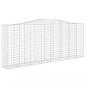 Preview: Gabionen mit Hochbogen 5 Stk. 400x50x160/180cm Verzinktes Eisen