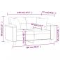Preview: 2-Sitzer-Sofa mit Zierkissen Creme 120 cm Kunstleder