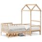 Preview: Tagesbett mit Dach 90x200 cm Massivholz Kiefer