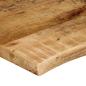 Preview: Tischplatte 110x60x2,5 cm Baumkante Massivholz Raues Mangoholz