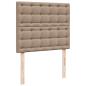 Preview: Boxspringbett mit Matratze Cappuccino-Braun 80x200cm Kunstleder