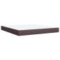 Preview: ARDEBO.de - Boxspringbett mit Matratze Dunkelbraun 180x200 cm Stoff