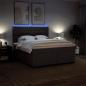 Preview: Boxspringbett mit Matratze Dunkelbraun 180x200 cm Stoff